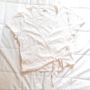 Madewell Cropped Wrap Top